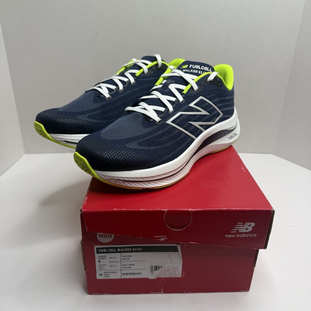 New Balance FuelCell Walker Elite Mens 9 2E Wide Navy White MWWKELN1
